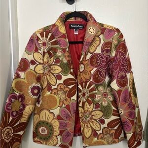 13-1. Painted Pony Women's Floral Blazer - Multicolor